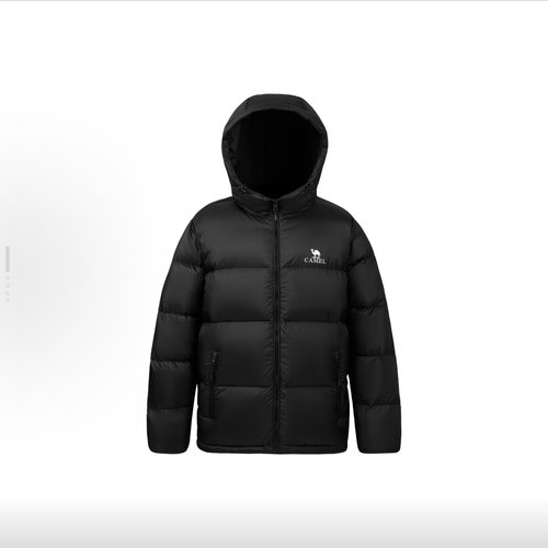 骆驼火山1.0羽绒服男女短款秋冬2025新款连帽加厚防寒面包服外套