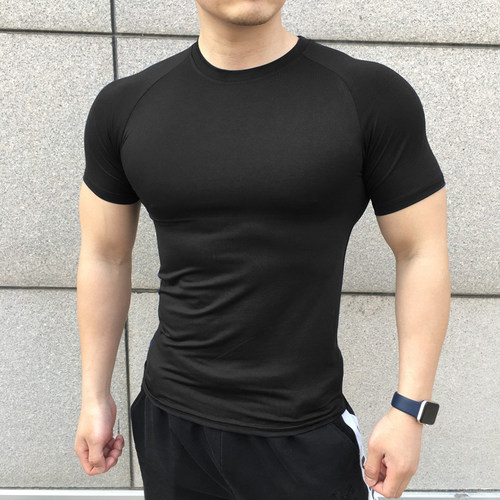 训练弹力紧身透气吸汗半袖速干衣