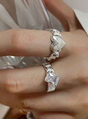 巴黎爱心戒指女ins2025年新款