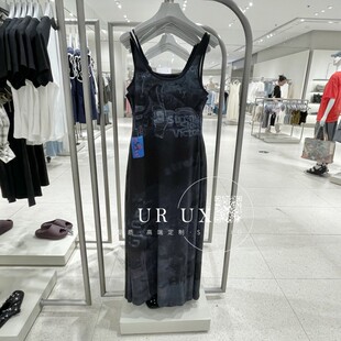 复古休闲印花户外穿搭无袖 连衣裙 女装 气质新款 UX2025夏季 时尚