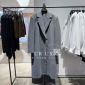 UX女装 2024冬新款 时尚 法式 气质格雷系老钱风气质大衣外套上衣