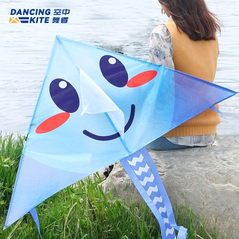 濰坊網紅笑臉大小風箏手持線輪盤