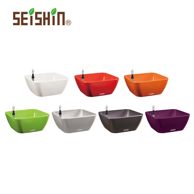 诚信SEISHIN 桌面花园Ⅱ正方自动浇灌花盆懒人储蓄水浇吸水灌溉