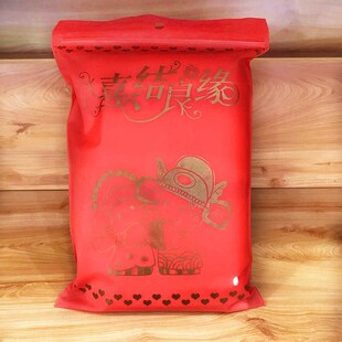 婚庆毛巾袋子礼品包装单条双条毛巾袋回礼面巾寿袋红色素色袋子