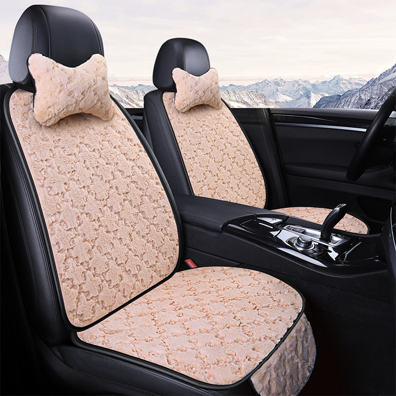 加厚汽车坐垫单片冬季无靠背单个屁屁垫短毛绒保暖三件套车用座垫