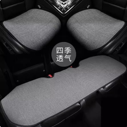 亚麻超薄透气四季布艺无靠背坐垫