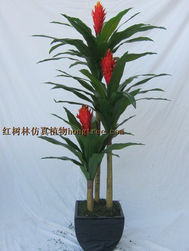 仿真植物仿真树 家用客厅绿植 三杆鸿运火炬凤梨树 展厅专供