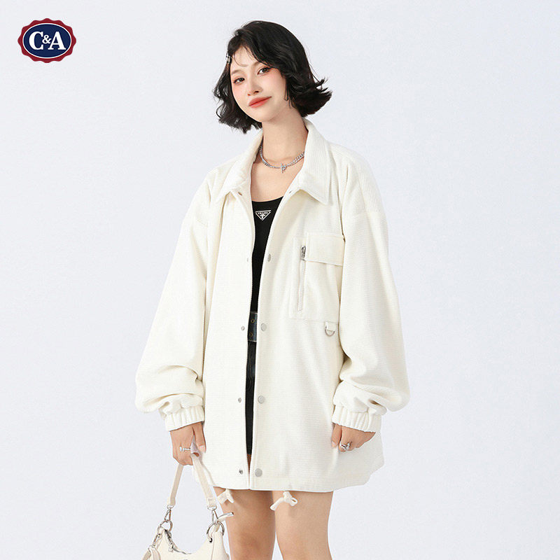 C&A秋季新款长袖宽松版夹克外套男女2023年复古情侣装.CA03SFB999怎么样,好用不?