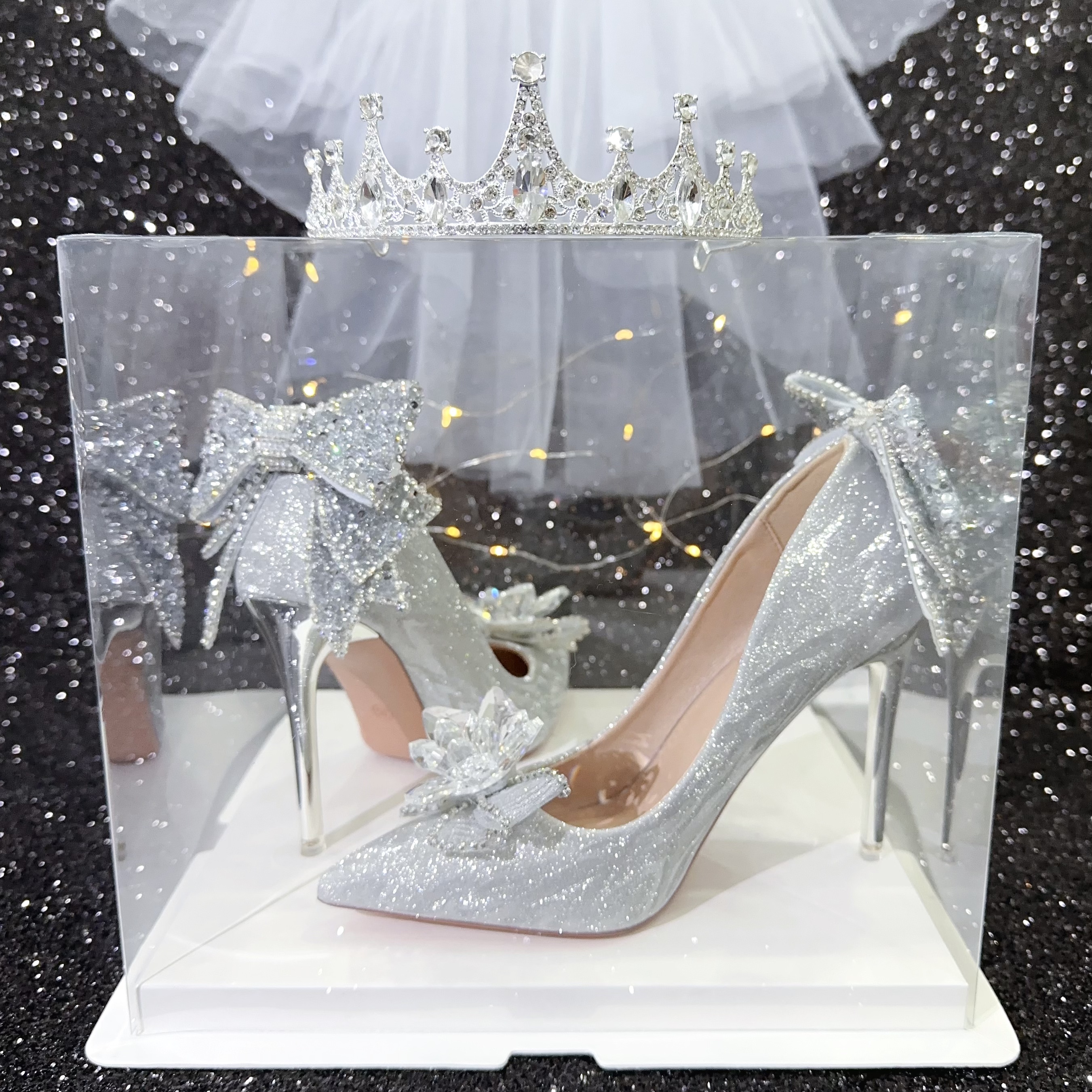 婚鞋秀禾婚纱两穿新娘高跟鞋