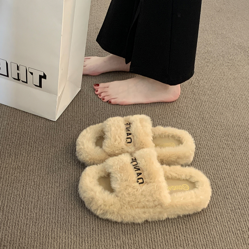 高级感毛毛拖鞋女外穿