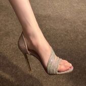 新款 绝美名媛高跟鞋 女小众仙女细跟凉鞋 2025夏季 设计感不累脚单鞋