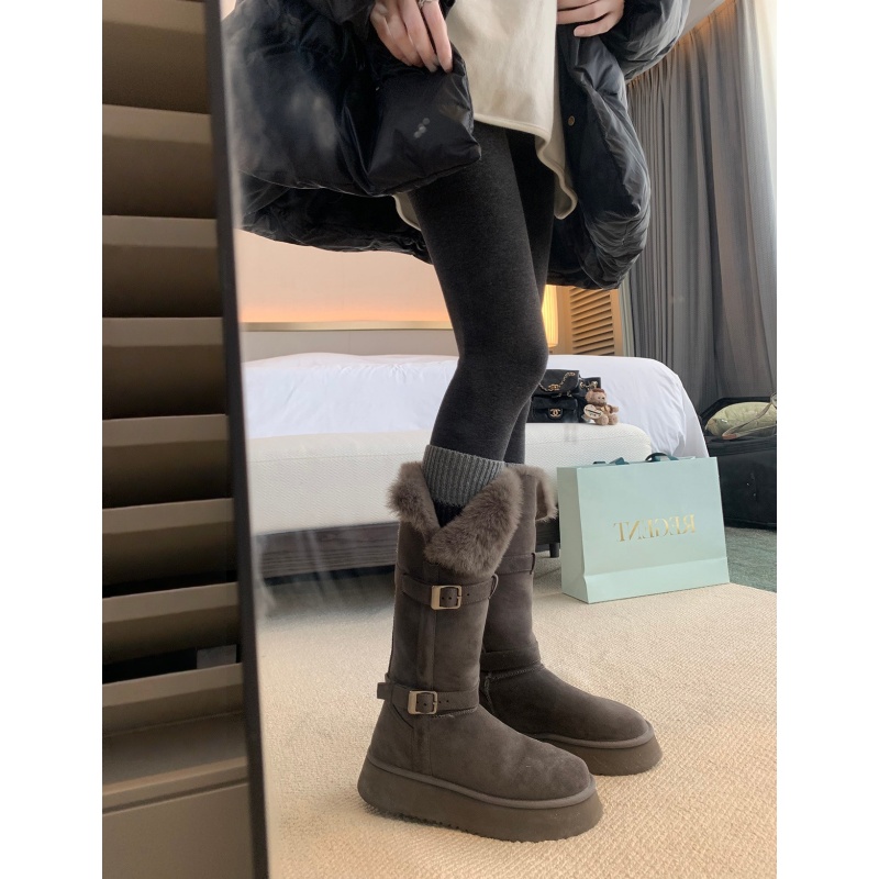 东北厚底加绒加厚两穿厚底雪地靴