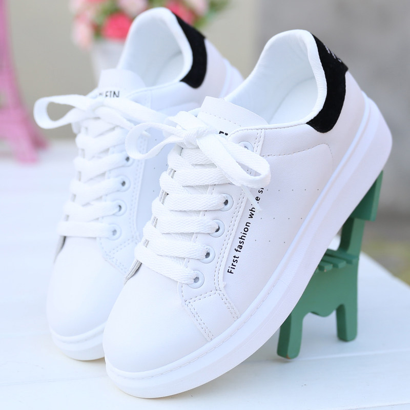White shoes women 2021 new pattern Versatile Korean Edition ulzzang Harajuku skate shoes spring and autumn The thickness of the bottom leisure time shoes summerin the Women's Shoes, Low shoes  category - from Buy2taobao.com to provide professional Taobao agent buy service