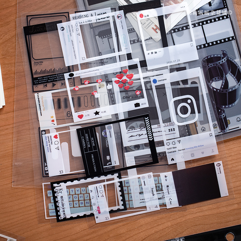 ins电影胶片对话框边框贴纸