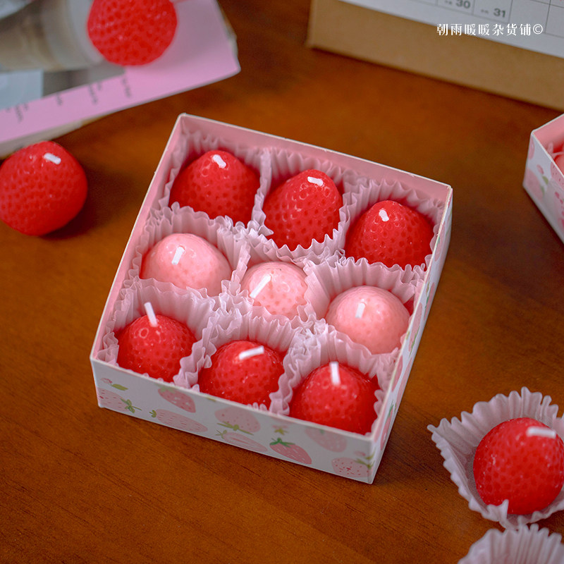 朝雨 草莓香薰蜡烛礼盒室内家用持久高级助眠送礼伴手礼生日礼物,家居饰品,香薰礼盒,淘宝优惠券,粉丝福利购,淘宝优惠卷