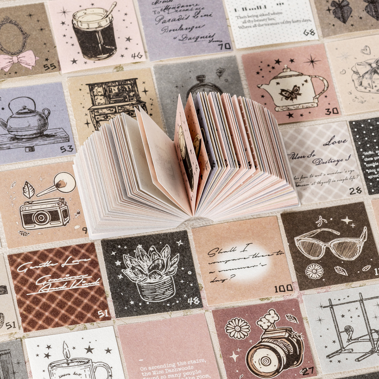 100天打卡迷你豆豆本便签