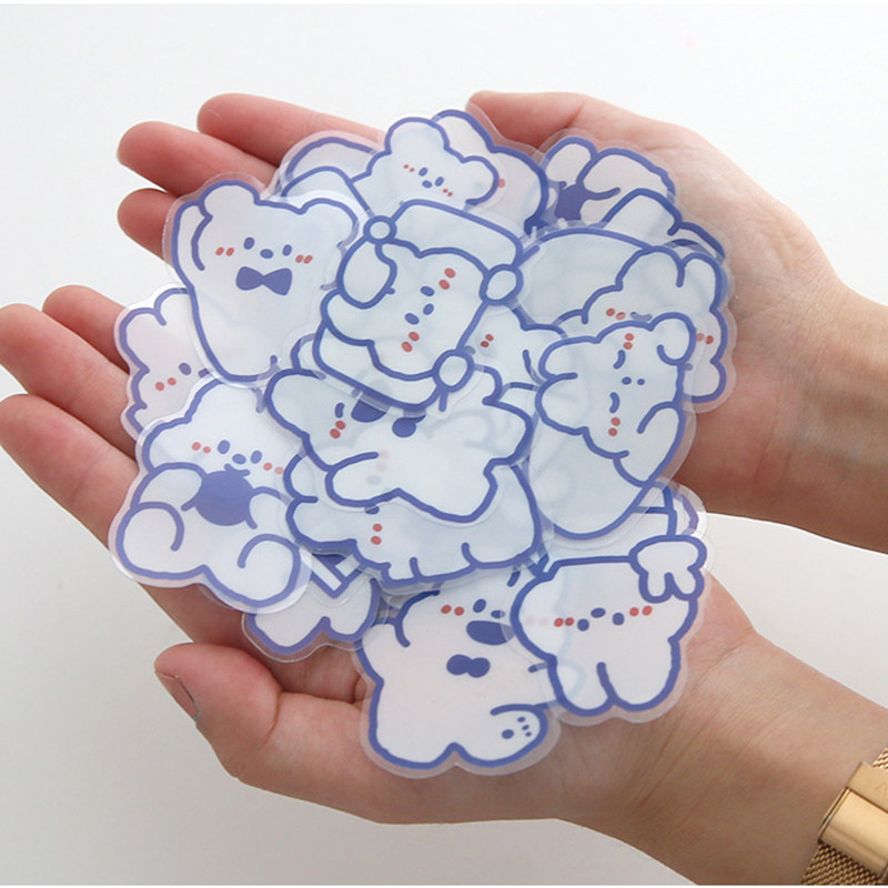 一禾 ins小熊贴纸可爱手账儿童少女小兔子动物表情包透明防水装饰,文具电教/文化用品/商务用品,贴纸/立体贴纸,淘宝优惠券,粉丝福利购,淘宝优惠卷