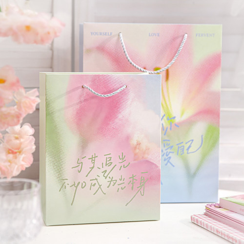 美好与你环环相扣礼品袋手提袋