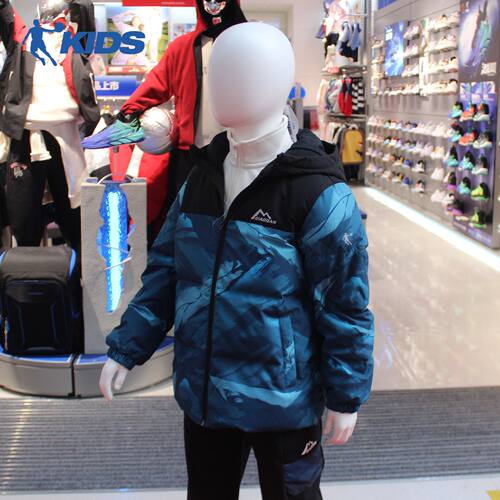 乔丹儿童羽绒服2025冬男大童户外防风休闲保暖连帽外套T8543622B