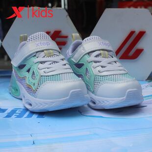 特步儿童鞋2023夏季新款小女童单网透气框子鞋沙滩鞋677214503794