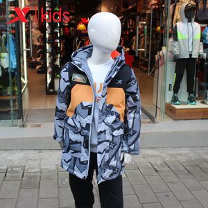 特步男童户外羽绒服极暖科技中国航天联名2023冬长款677425194406