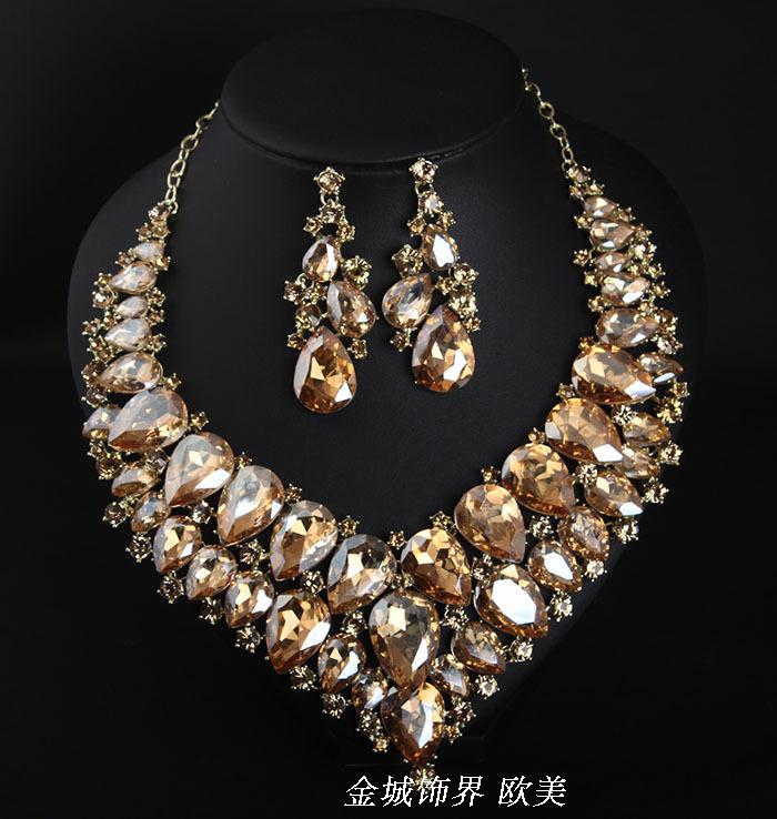 欧美气质百搭超闪水晶晚宴玻璃