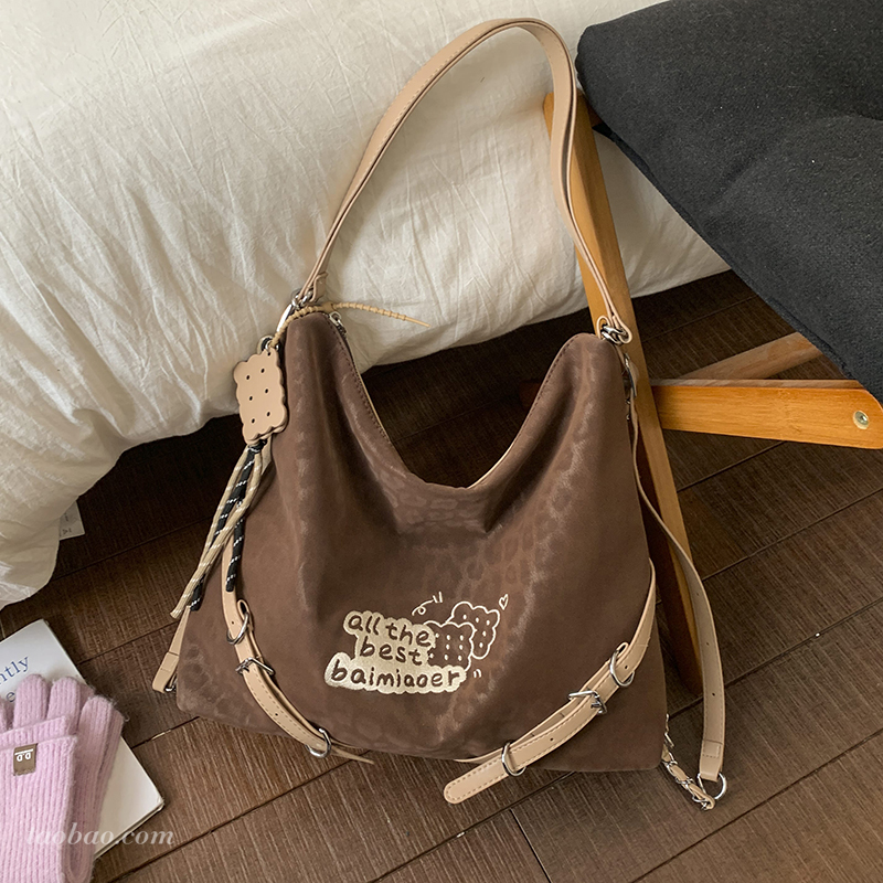 复古潮流大容量多用托特包