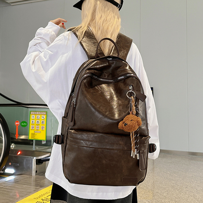 新款大容量轻便旅行双肩包女登山包高级感书包男电脑包旅游背包