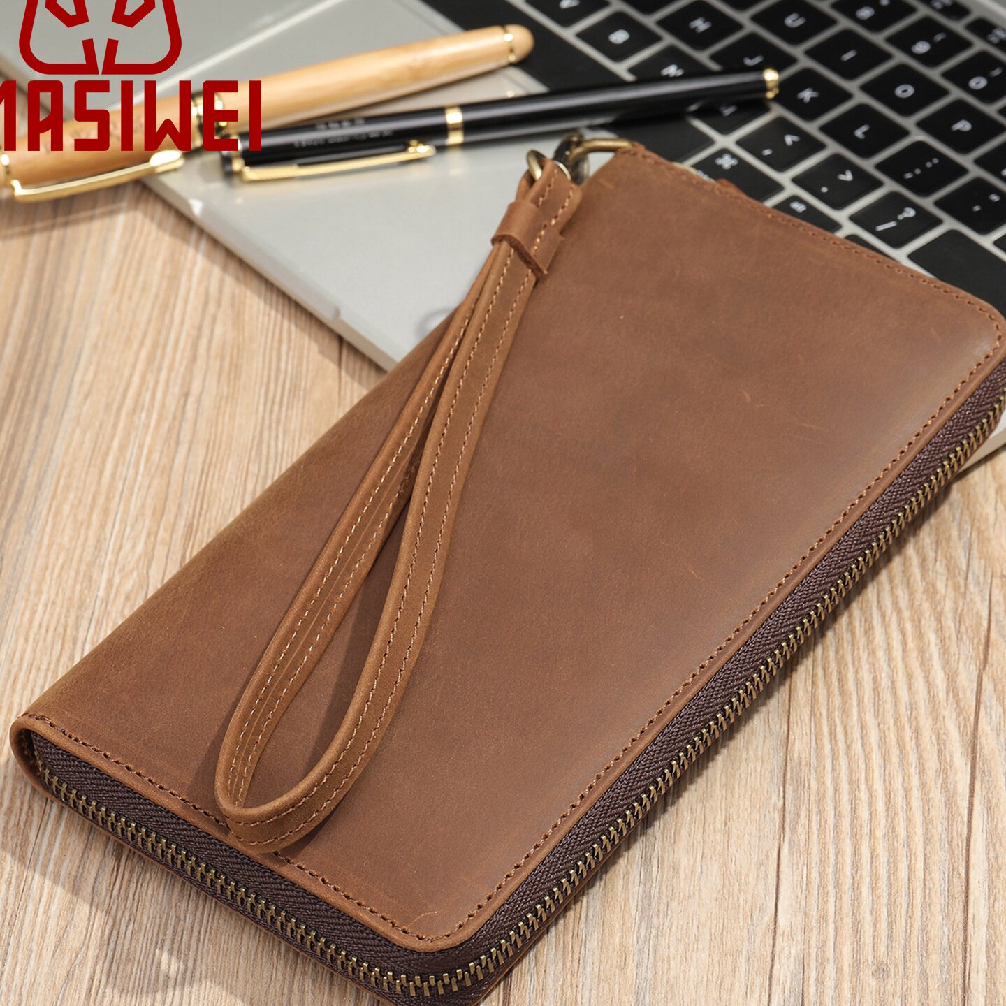 2026春季手抓包男款腋下包头层牛皮钱包真皮男士手拿包复古手包