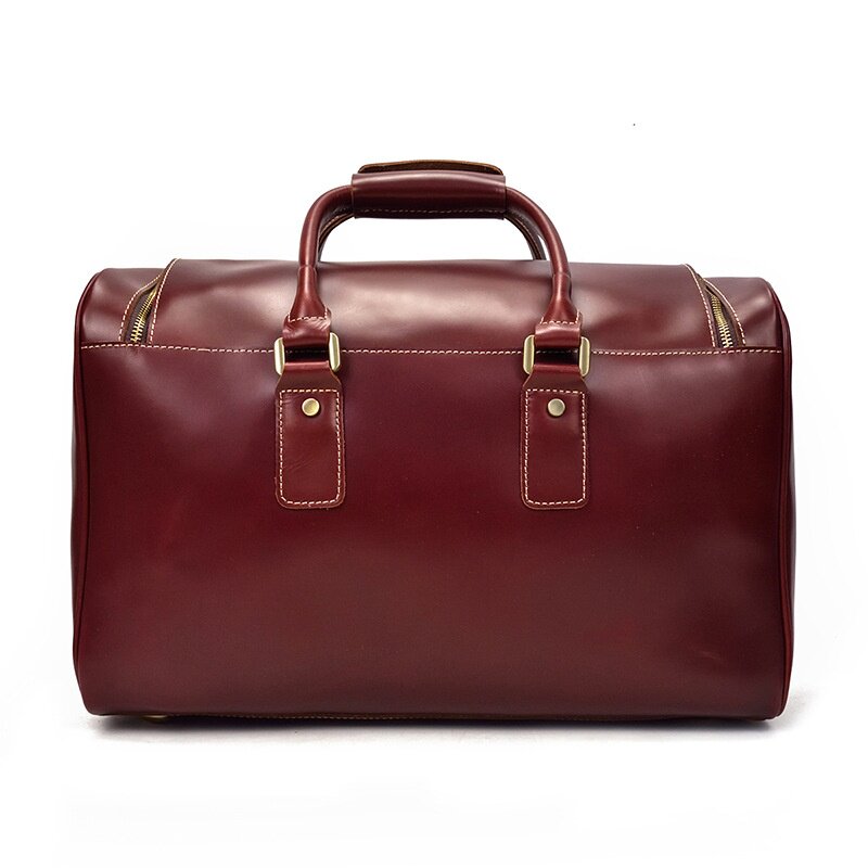 2026春夏男士复古旅行包真皮油皮手提包行李包头层牛皮斜跨包单肩