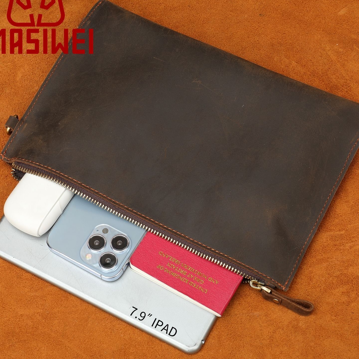 2026春季真皮手拿包男士手抓包商务休闲欧美复古手机包大容量钱包,箱包皮具/热销女包/男包,男士包袋,淘宝优惠券,粉丝福利购,淘宝优惠卷