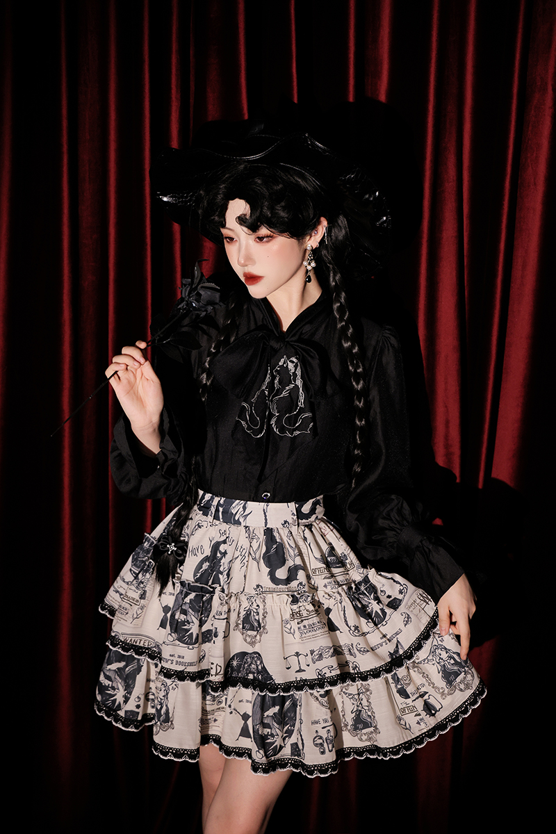 长袖雪纺刺绣纯色秋冬