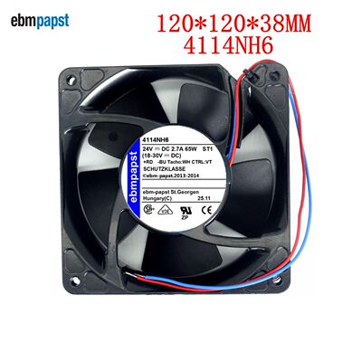 全新现货德国风扇 TYP 4114NH6风机 12038 24V 金属铝框散热风扇