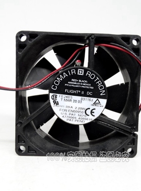康姆罗顿 COMAIR ROTRON 24V 0.09A 2.20W FE24B3 8025 8CM 风扇