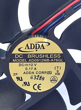 ADDA9CM9025 12V0.17A AD0912MB-A76GL静音3线双滚珠机箱电源风扇