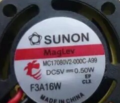 MC17080V2-000C-A99 DC5V 0.5W 原装建准SUNON 17*17*8 轴流风扇