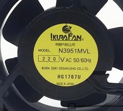 N3951MVL N3951M 原装正品日本育良IKURA 220V 9CM耐高温设备风扇