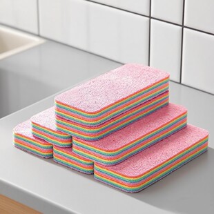 彩虹可撕抹布家用厨房洗碗吸水去污渍柔软加厚懒人百洁布清洁用品