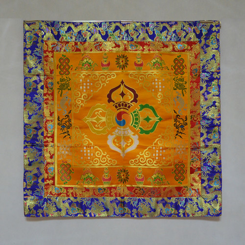 藏式民族风绸织十字杵桌布