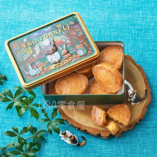 订购 日本 卵明舍 浓郁黄油手工曲奇饼干 猫咪铁盒装