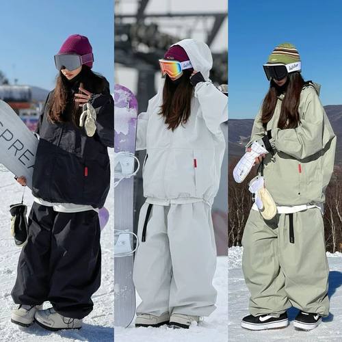 冬季情侣加厚加绒服滑雪服