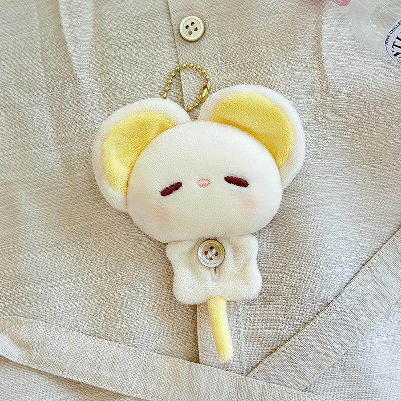 可爱小猫毛绒包挂件白色钥匙扣纽扣玩偶公仔挂饰超萌送好朋友闺蜜