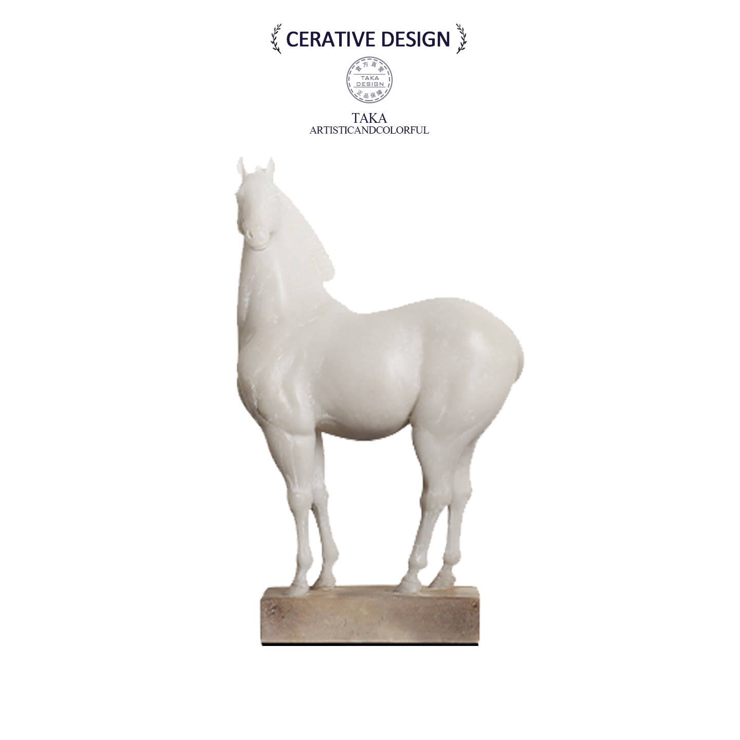 新中式复古风马雕塑摆件