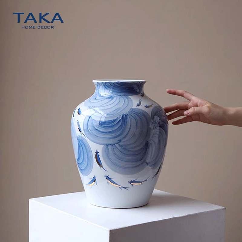 宋氏美学陶瓷花瓶青花瓷新中式