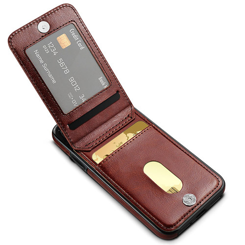装卡iPhone支架皮套后翻盖式插卡