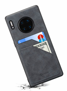 适用华为mate30手机壳插卡薄轻款mate30pro5G商务p40pro复古30E放卡p40软壳p30保护套p60男p50女商务mate60新