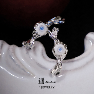 原创设计小众高级感暗黑风甜酷 S925纯银眼球糖耳钉耳饰