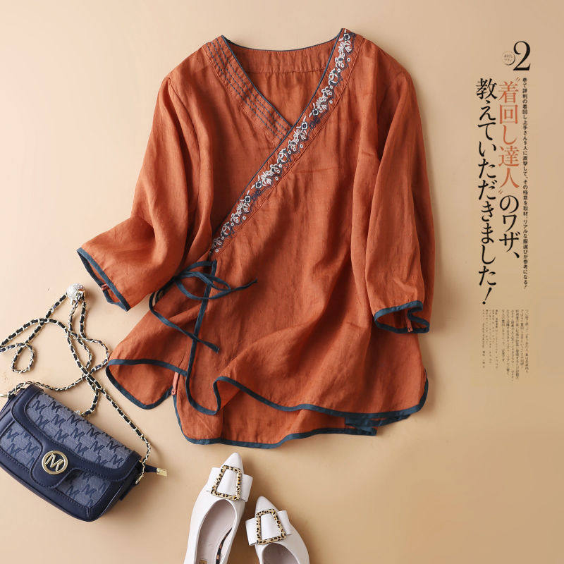其他纯棉2024夏季古风茶禅服汉服图片