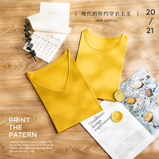 浙江至纯服饰重磅怒推11色日本三Ling三醋酸针织基础简约V领/圆领