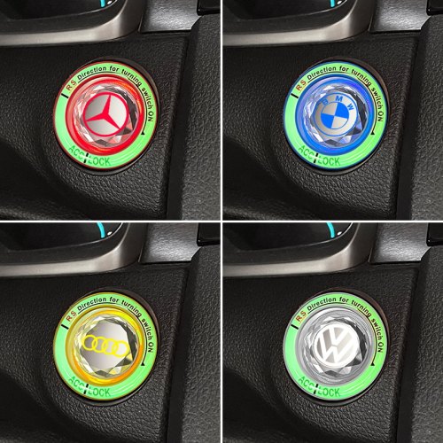 夜光汽车一键启动装饰按钮保护贴